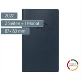 Taschenkalender Mod. 751 2027 | A6, Kunststoff, dunkelblau