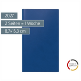 Taschenkalender Mod. 756 2027 | A6, Kunstleder, blau