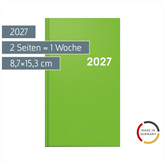 Taschenkalender Colour Line Mod. 756 2027 | A6, Kunststoff, hellgrün