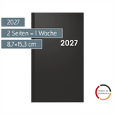 Taschenkalender Colour Line Mod. 756 2027 | A6, Kunststoff, schwarz