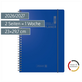 Lehrerkalender 2026/2027 Termin- & Unterrichtsplaner | A4, Kunststoff, blau