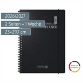 Lehrerkalender 2026/2027 Termin- & Unterrichtsplaner | A4, Kunststoff, schwarz
