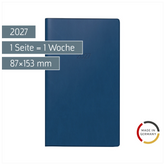 Taschenkalender Mod. 758 2027 | A6, Kunststoff, dunkelblau
