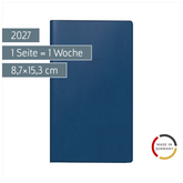 Taschenkalender Mod. 758 2027 | A6, Kunststoff, dunkelblau