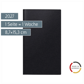 Taschenkalender Mod. 758 2027 | A6, Kunstleder, schwarz