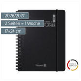Lehrerkalender 2026/2027 Termin- & Unterrichtsplaner | A5, Kunststoff, schwarz