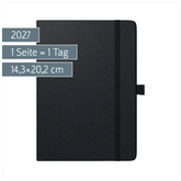 Buchkalender Kompagnon Mod. 764 66 2027 | A5, Kunststoff, schwarz