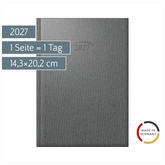 Buchkalender Mod. 765 2027 | A5, Kunststoff, stratossilber