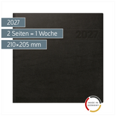 Buchkalender Mod. 766 2027 | 210×205 mm, Kunststoff, schwarz