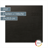 Buchkalender Mod. 766 2027 | 21×20,5 cm, Kunststoff, schwarz