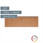 Querterminbuch Mod. 771 2027 | 32,6×10,2 cm, Karton, kupfer
