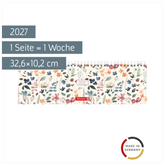 Querterminbuch Mod. 771 2027 „Watercolour“ | 32,6×10,2 cm, Karton