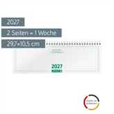 Querterminbuch Mod. 772 2027 | 29,7×10,5 cm, Karton, weiß