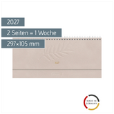 Querterminbuch Mod. 772 2027 | 29,7×10,5 cm, Karton, hanf