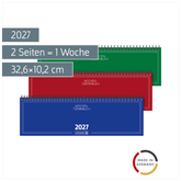 Querterminbuch Mod. 774 2027 | 32,6×10,2 cm, Karton, sortiert