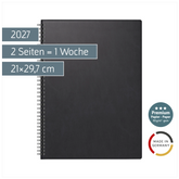 Buchkalender Premium Mod. 781 2027 | A4, Kunststoff, schwarz