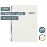 Buchkalender Premium Mod. 781 2027 | A4, Kunststoff, transparent