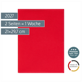 Buchkalender Premium Mod. 781 2027 | A4, Kunstleder, rot