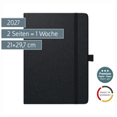 Buchkalender Premium Mod. 781 2027 | A4, Kunststoff, schwarz
