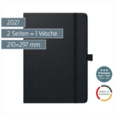 Buchkalender Premium Mod. 781 2027 | A4, Kunststoff, schwarz