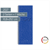 Vormerkbuch Mod. 783 2027 | 10,8×29,7 cm, Karton, blau