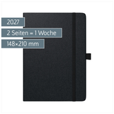 Buchkalender Kompagnon Mod. 791 66 2027 | A5, Kunststoff, schwarz