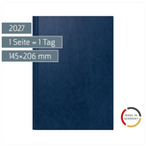 Buchkalender Mod. 795 2027 | A5, Kunststoff, blau