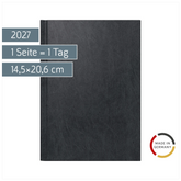 Buchkalender Mod. 795 2027 | A5, Kunststoff, schwarz