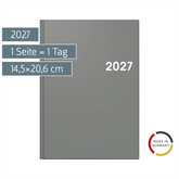 Buchkalender Colour Line Mod. 795 2027 | A5, Kunststoff, grau