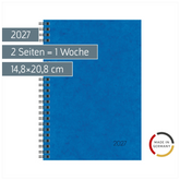Buchkalender Mod. 796 2027 | A5, Karton, blau