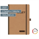 Buchkalender Mod. 796 2027 | A5, Karton, braun