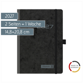 Buchkalender Mod. 796 2027 | A5, Karton, schwarz