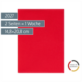 Buchkalender Mod. 796 2027 | A5, Kunstleder, rot