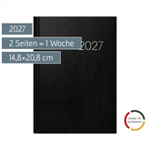 Buchkalender Mod. 796 2027 | A5, Kunststoff, schwarz