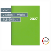 Buchkalender Colour Line Mod. 796 2027 | A5, Kunststoff, grün