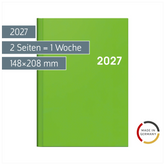 Buchkalender Colour Line Mod. 796 2027 | A5, Kunststoff, grün