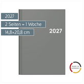 Buchkalender Colour Line Mod. 796 2027 | A5, Kunststoff, grau