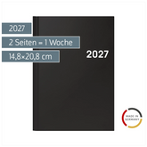 Buchkalender Colour Line Mod. 796 2027 | A5, Kunststoff, schwarz