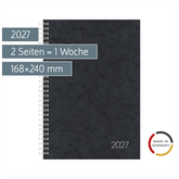 Buchkalender Mod. 797 2027 | 168×240 mm, Karton, schwarz