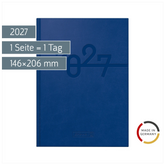 Buchkalender Mod. 798 2027 | A5, Kunstleder, blau