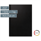 Buchkalender Mod. 798 2027 | A5, Kunststoff, schwarz