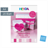 Motivkarton-Block | A4, 20 Blatt, pink