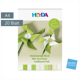 Motivkarton-Block | A4, 20 Blatt, grün