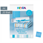 Motivkarton-Block | A4, 20 Blatt, blau