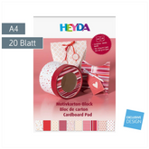 Motivkarton-Block | A4, 20 Blatt, rot
