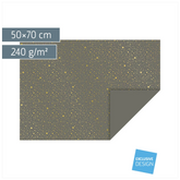 Motivkarton „Sterne“ | 50×70 cm, 240 g/m², anthrazit/gold glänzend