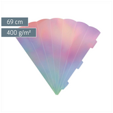 Schultüten-Rohling Zuschnitt | 69 cm, 400 g/m², silber irisierend