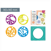 Spiralschablonen-Set | 140×140 mm, mehrfarbig