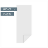 Transparentpapier | 20,5×51 cm, 115 g/m², weiß