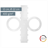 Rundlaternen-Zuschnitt | Ø 22 cm 12 cm, 400 g/m², weiß
